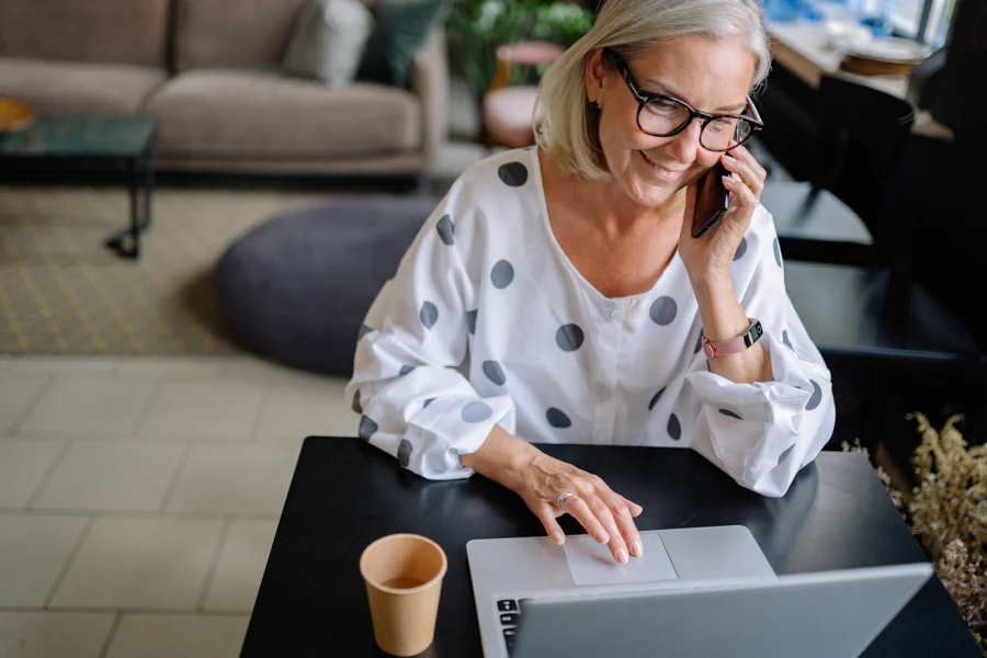 Woman in a successful business